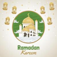 Ramadan kareem islamique salutation vecteur