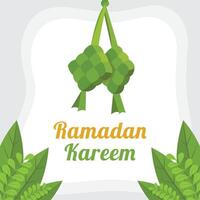 Ramadan kareem islamique salutation vecteur