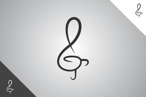 la musique Remarques logo. minimal et moderne logotype. parfait logo pour affaires en relation à groupe, les musiciens et chanteurs industrie. isolé Contexte. vecteur eps dix.