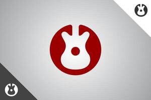 guitare logo. minimal et moderne logotype. parfait logo pour affaires en relation à groupe, les musiciens et chanteurs industrie. isolé Contexte. vecteur eps dix.