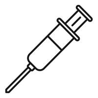 seringue animal injection icône contour vecteur. vétérinaire Aidez-moi vecteur