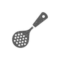 spatule icône dans grunge texture vecteur illustration
