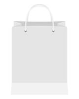 blanc papier achats sac Stock vecteur illustration isolé sur Contexte