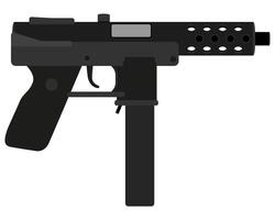 Illustration de vecteur stock d'armes de mitraillette mitrailleuse isolé sur fond blanc