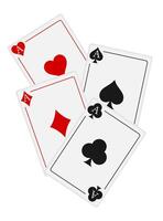 cartes de casino ace illustration vectorielle stock isolé sur fond blanc vecteur