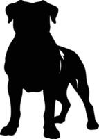 presa canario noir silhouette vecteur