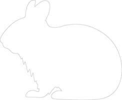 chinchilla contour silhouette vecteur