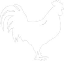 poulet contour silhouette vecteur