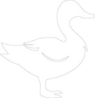 canard contour silhouette vecteur