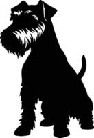 pays des lacs terrier silhouette portrait vecteur