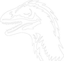 utahraptor contour silhouette vecteur