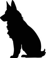 Belge chien de berger noir silhouette vecteur