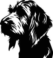 petit basset griffon vendre silhouette portrait vecteur