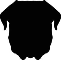 napolitain mastiff silhouette portrait vecteur