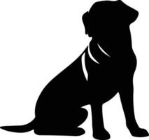 Labrador retriever silhouette portrait vecteur