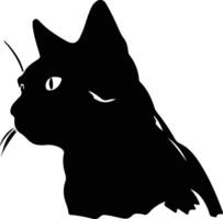 allemand Rex chat silhouette portrait vecteur