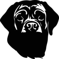 napolitain mastiff silhouette portrait vecteur