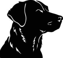 Chesapeake baie retriever noir silhouette vecteur