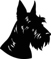 Écossais terrier silhouette portrait vecteur