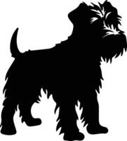 Glen de imaal terrier silhouette portrait vecteur