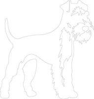 câble Renard terrier contour silhouette vecteur