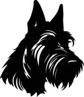 Écossais terrier silhouette portrait vecteur