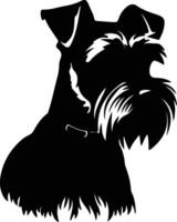 miniature schnauzer noir silhouette vecteur