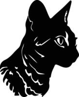 occat chat silhouette portrait vecteur