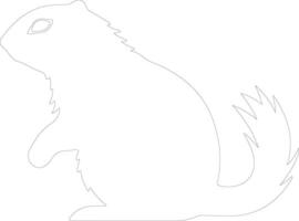 marmotte contour silhouette vecteur