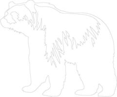 grisonnant ours contour silhouette vecteur