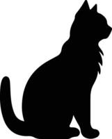 manx chat noir silhouette vecteur