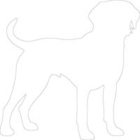 Labrador retriever contour silhouette vecteur