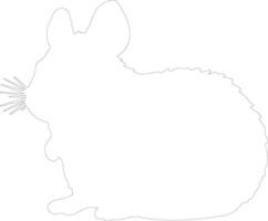 chinchilla contour silhouette vecteur