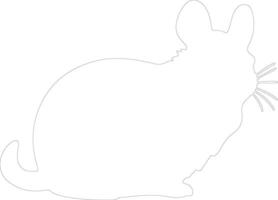 chinchilla contour silhouette vecteur