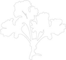Rhubarbe contour silhouette vecteur