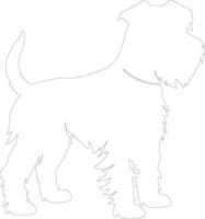 Glen de imaal terrier contour silhouette vecteur