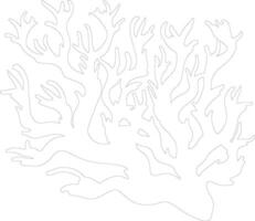 algues contour silhouette vecteur