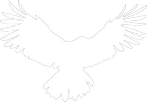 vautour contour silhouette vecteur