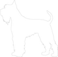 géant schnauzer contour silhouette vecteur