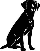 Labrador retriever silhouette portrait vecteur