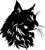 sibérien chat silhouette portrait vecteur