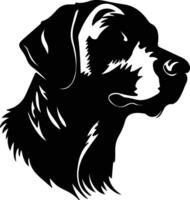 Chesapeake baie retriever silhouette portrait vecteur