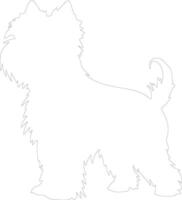 Affenpinscher contour silhouette vecteur