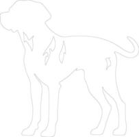 chien contour silhouette vecteur