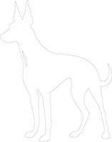 pharaon chien contour silhouette vecteur
