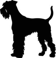 airedale terrier noir silhouette vecteur