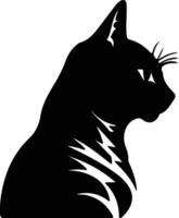 arabe Mau chat silhouette portrait vecteur