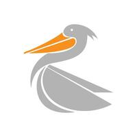 pélican oiseau logo conception vecteur