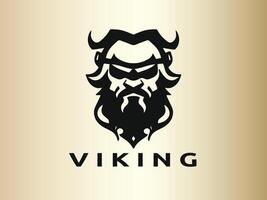 viking logo conception vecteur modèle. Humain viking logo conception icône symbole vecteur illustration.