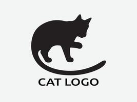 modèle de vecteur de conception de logo de chat